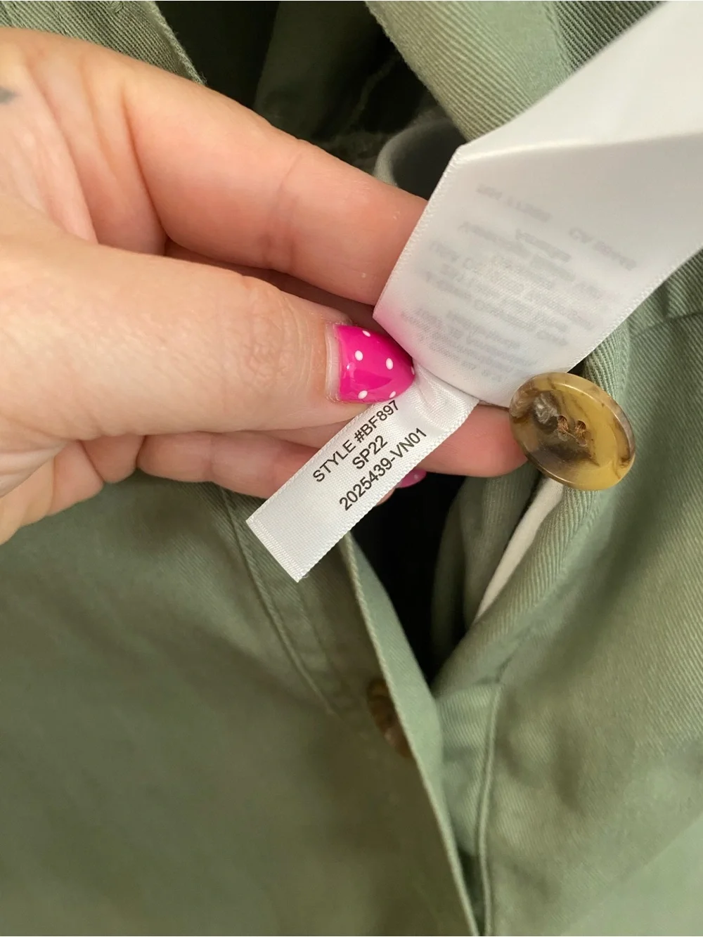 J. Crew Olive Green Button Down Front 100% Cotton Utility Jumpsuit Size 12
